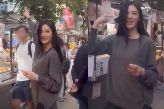 aespa's Ningning Records Viral Moment in Myeongdong